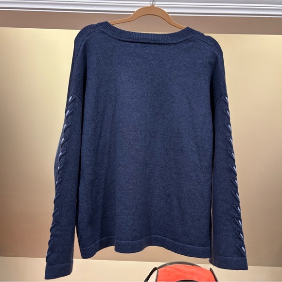 Charlie B whipstitch v neck sweater - Picture 2 of 4